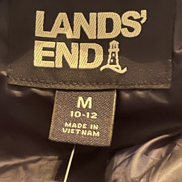 Lands End Girl Insulated Down Alternative Thermoplume Jacket M 10-12 Quilted NEW - Picture 8 of 11